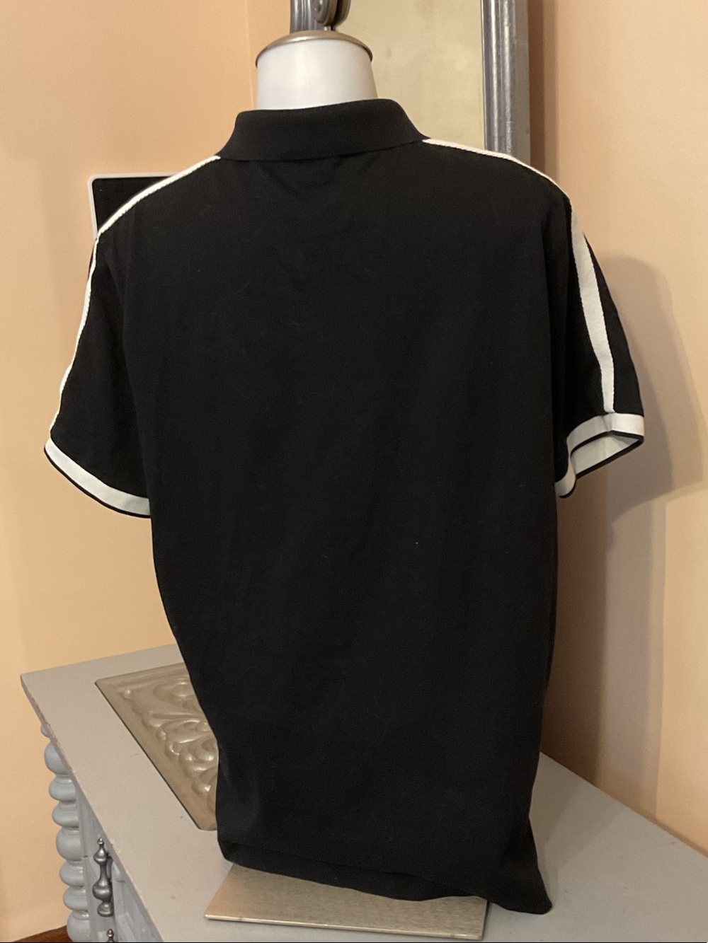 Prada Large Men’s Black Polo with White Contrast Trim - Picture 4 of 9